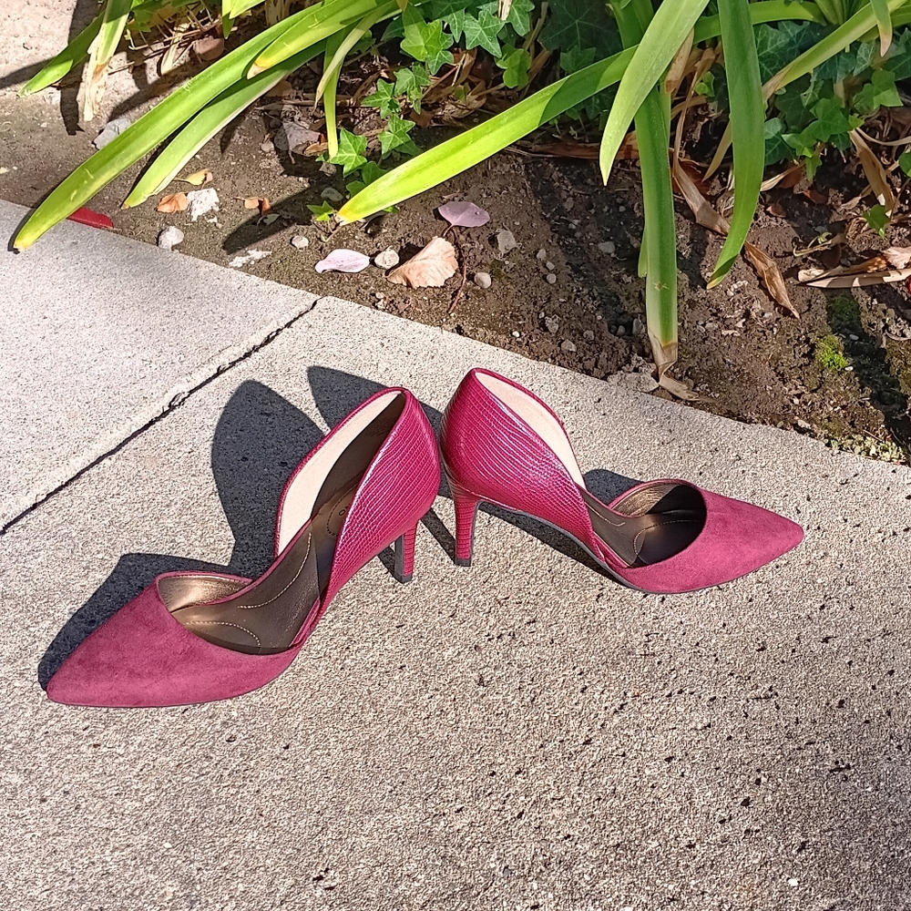 Bandolino Grenow Pointed Toe D'Orsay Pumps Burgundy - Picture 4 of 8